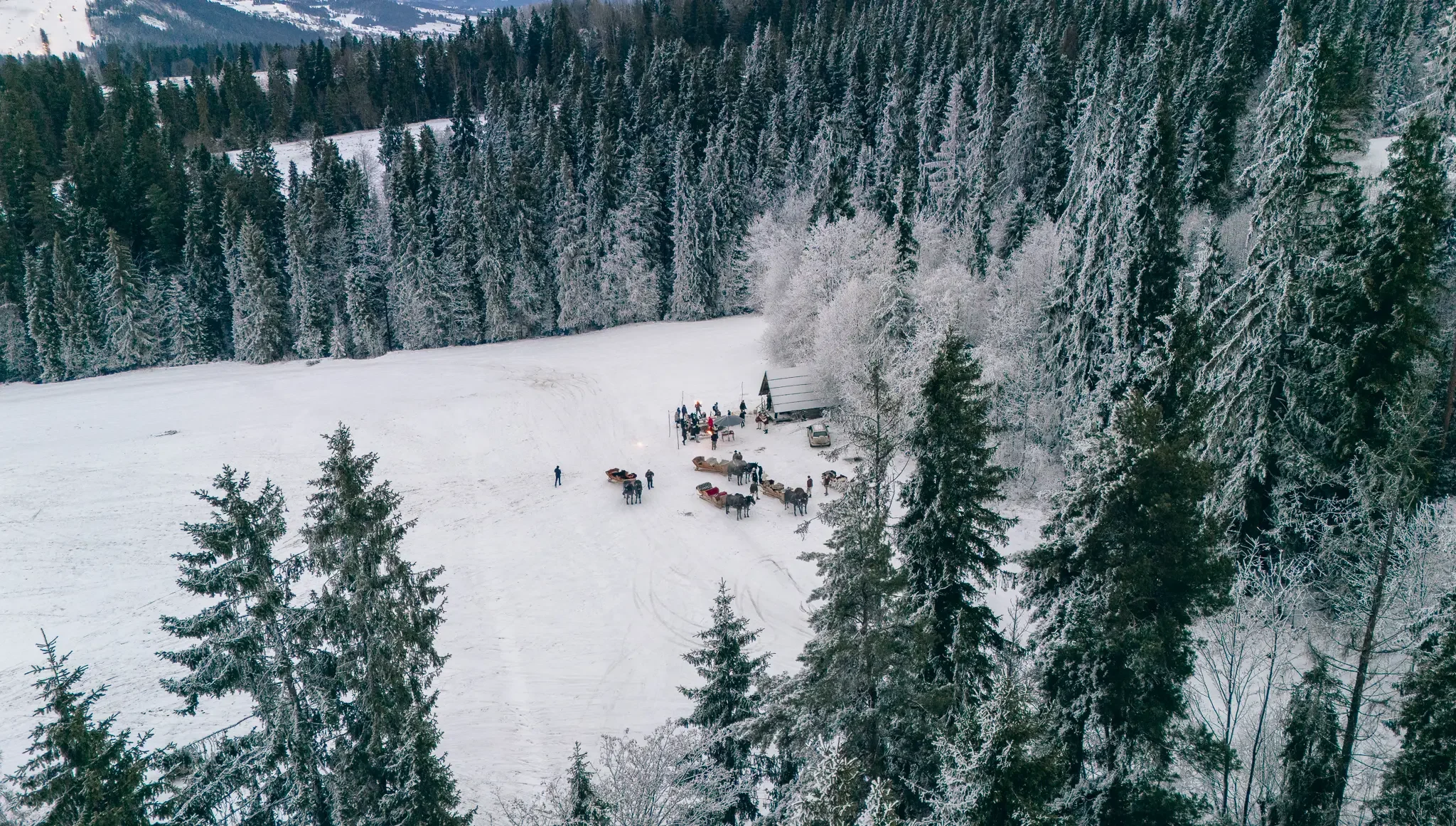 Góralski kulig na Podhalu